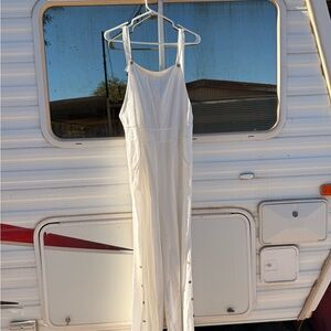 White Sleeveless Jumpsuit